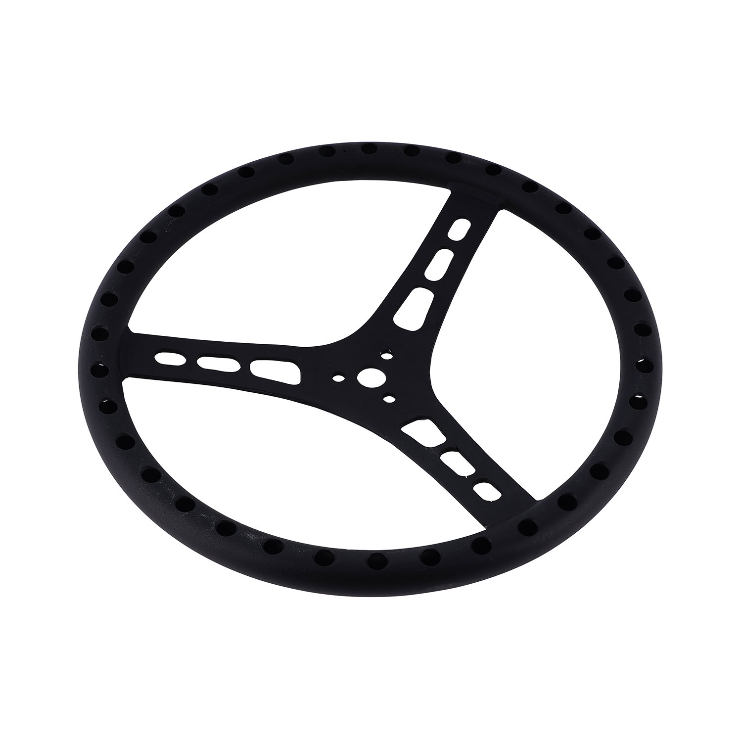 Universal 15 inch Sprint Car Aluminum Steering Wheel Flat Black
