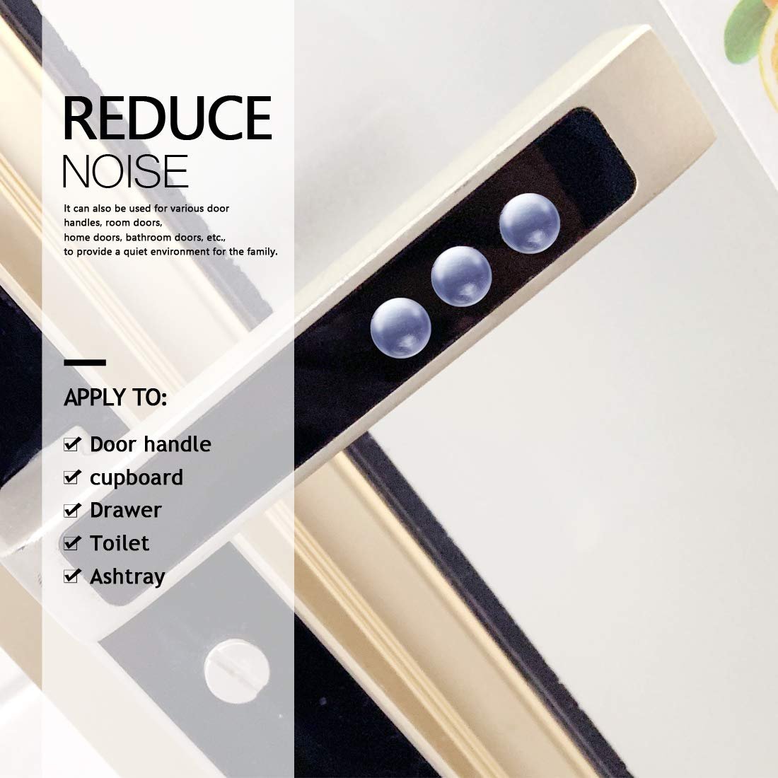 Reusable Self Adhesive Rubber Bumper Pads Shock Absorption Silicone Bumper Pads for Cabinet Doors
