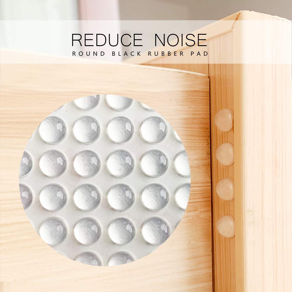 Reusable Self Adhesive Rubber Bumper Pads Shock Absorption Silicone Bumper Pads for Cabinet Doors