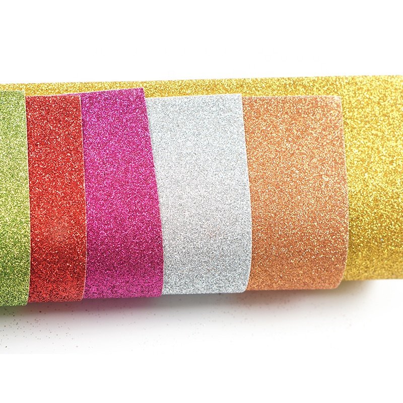Non-toxic A4 40*60cm 50*70cm shining rubber glitter EVA foam sheet Goma EVA foam roll EVA paper