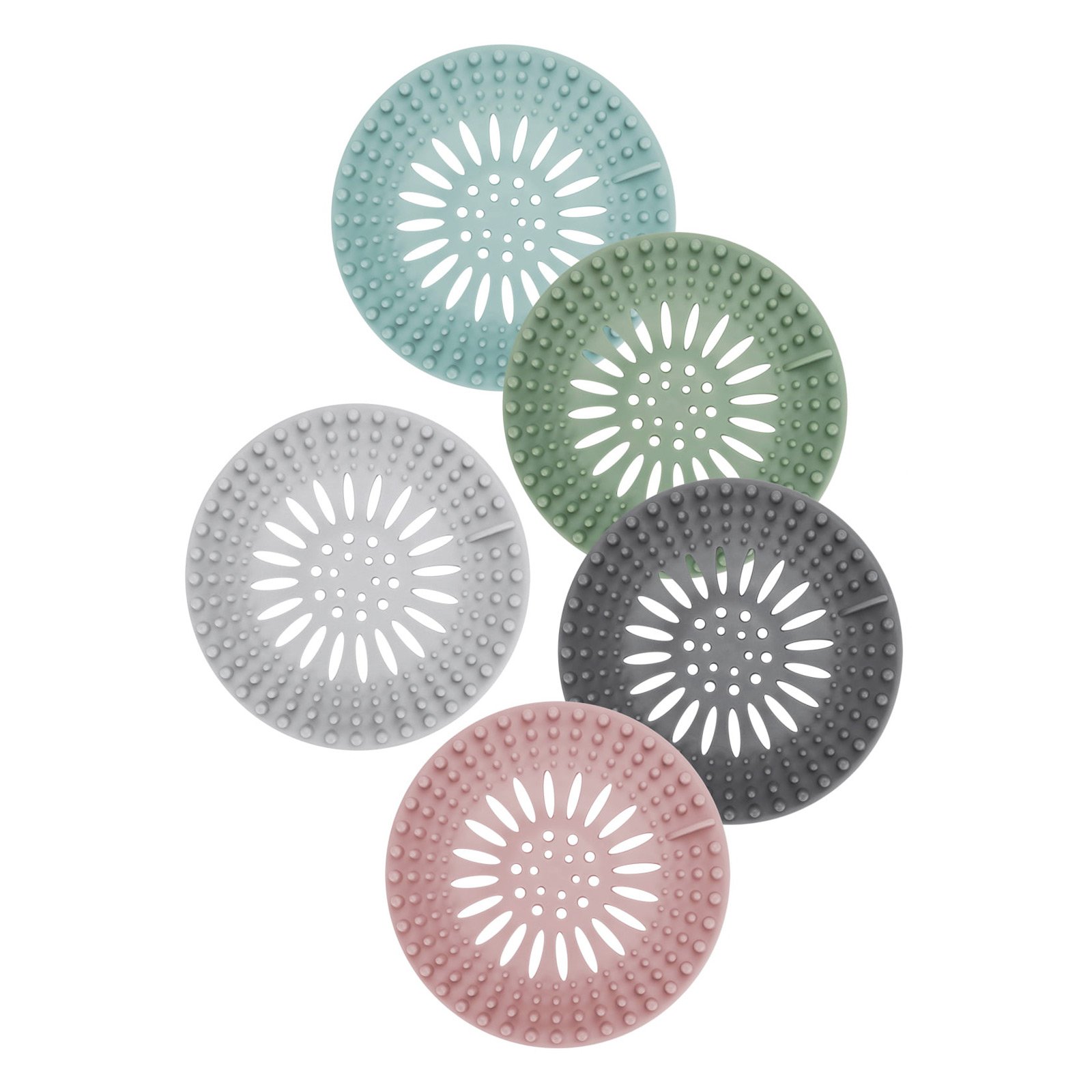 Hair Catcher Durable Silicone Hair Stopper Shower Drain Cover Modern Polished Pot Strainer Clip on Silicone Customized Color TPR