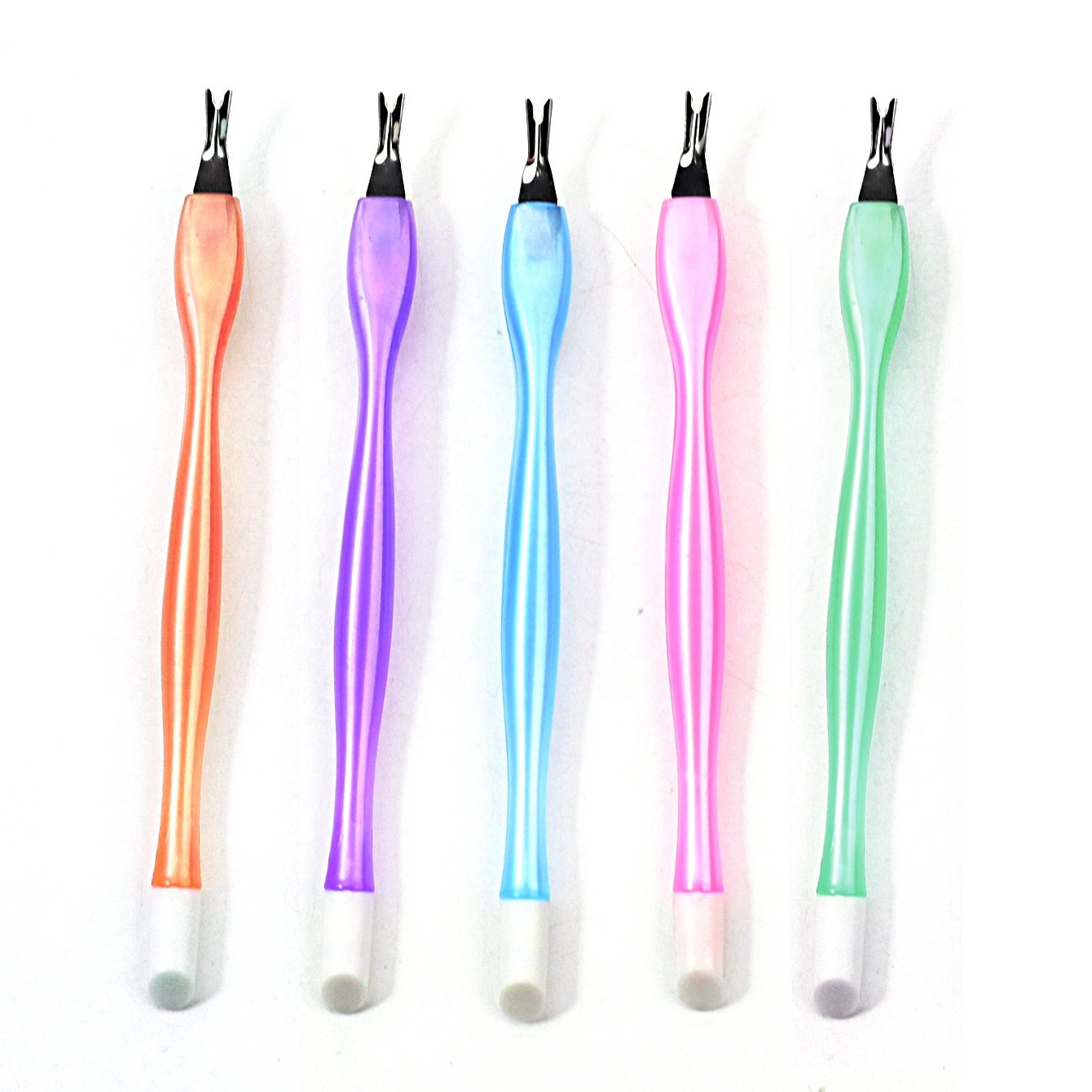 Care Manicure Care Tool Cuticle Remover Pen Nail Pusher Dead Skin Remover Plastic Nail Cleaning Tools Rod