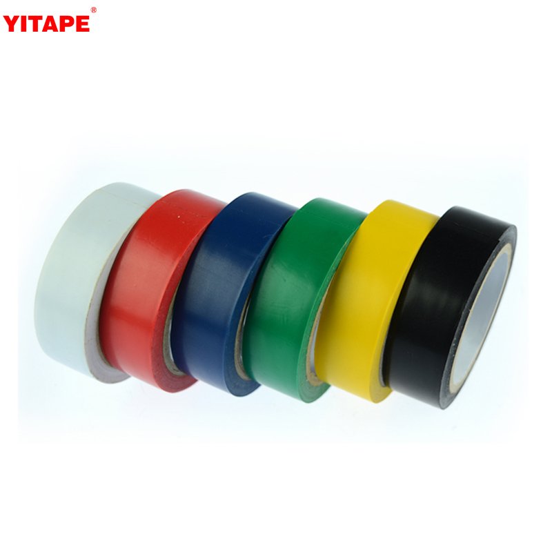YITAPE Color Black White Pvc Adhesive Masking Ground Wire Insulation Vinyl High Voltage Resistance Electrical Tape