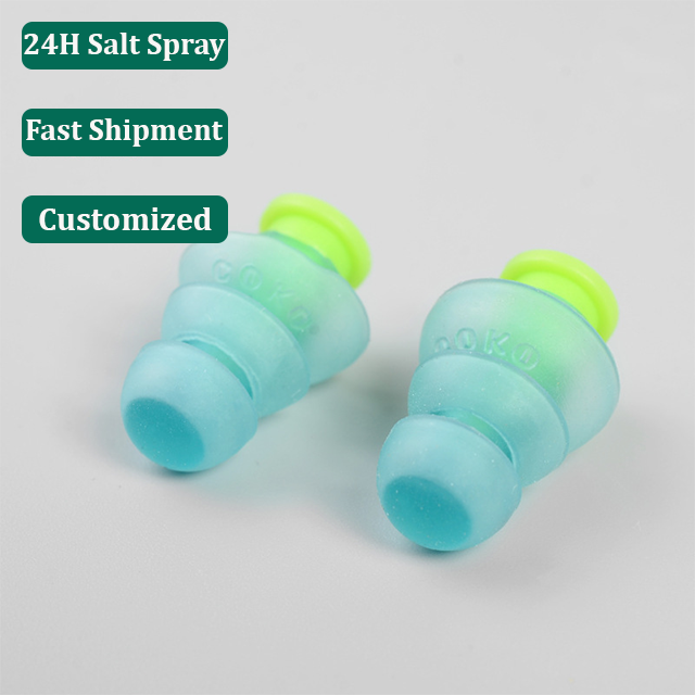 Manufacturer Offers Custom Processing Services Two-color Noise-canceling Earplugs Silicone FKM EPDM Moulded Rubber Parts