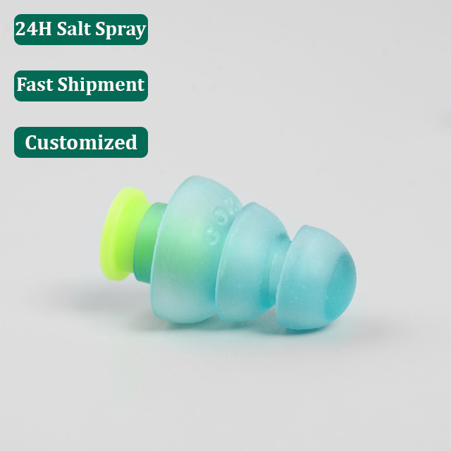 Manufacturer Offers Custom Processing Services Two-color Noise-canceling Earplugs Silicone FKM EPDM Moulded Rubber Parts
