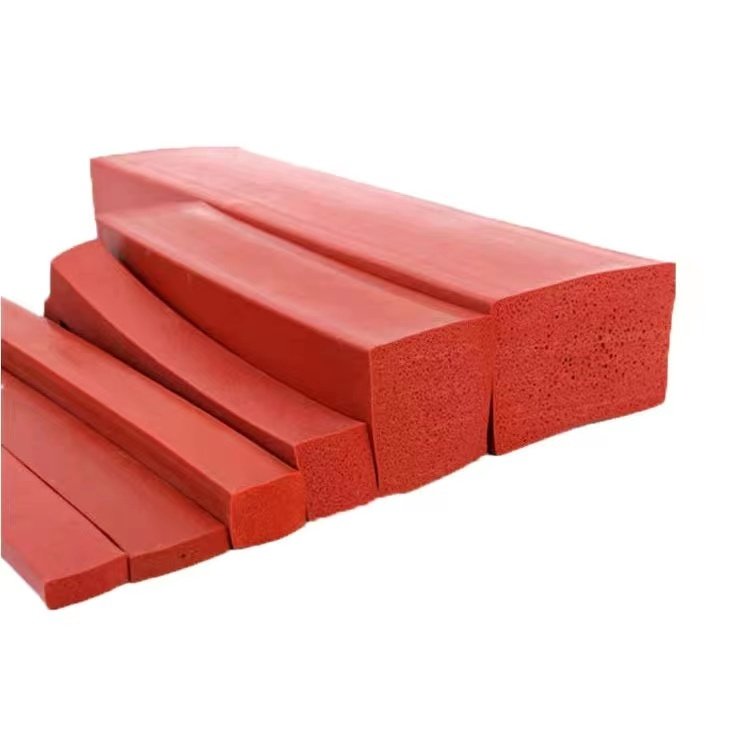 Factory custom silica gel compact square strip high temperature resistant rubber seal