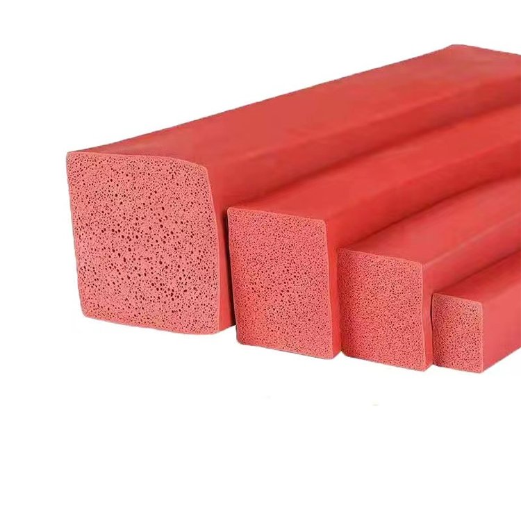 Factory custom silica gel compact square strip high temperature resistant rubber seal