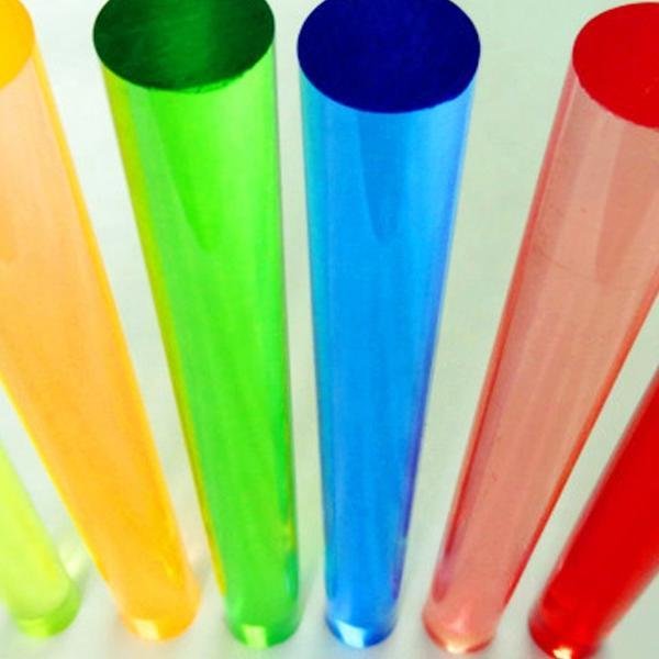 Transparent polymethylmethacrylate PMMA acrylic round rod