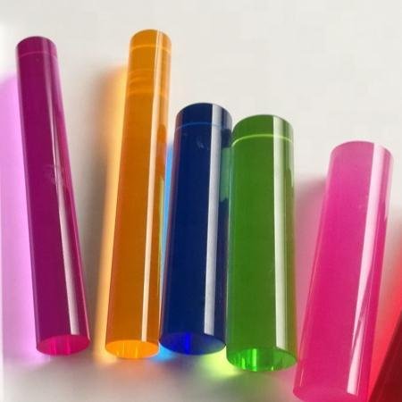 Transparent polymethylmethacrylate PMMA acrylic round rod
