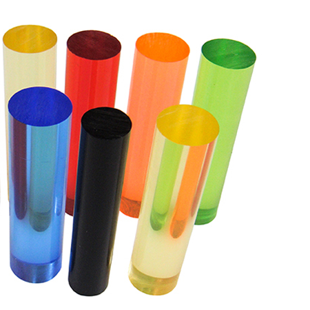 Transparent polymethylmethacrylate PMMA acrylic round rod