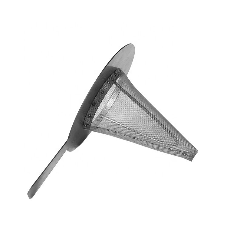stainless steel filter screen cone basket strainers