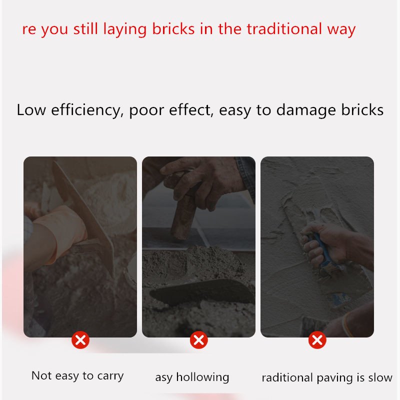 Rubber Handle Plastering Uilding Tools Plastering Steel Plastering Square Wood Handle Trowel Scraper Bricklayer Building Tool