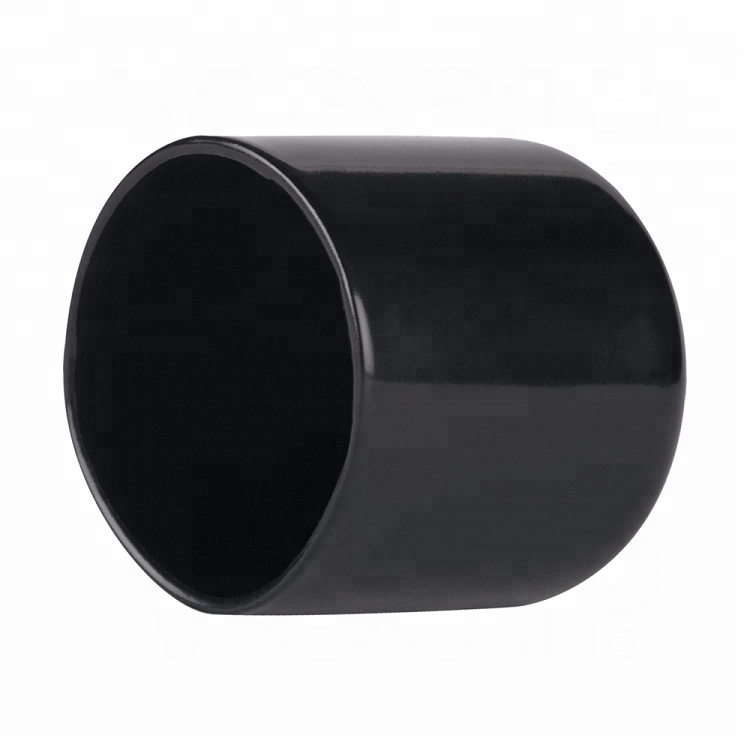 Round black flexible soft dip molding rubber end cap pvc vinyl end caps