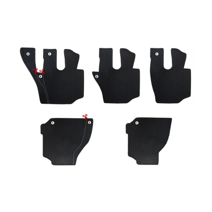 2022 New Design Custom Fit Rubber Floor Car Mats Carpet Material Pack of 2 Pieces ISUZU 130/150/175/190/210/240/300/360 Vehicles