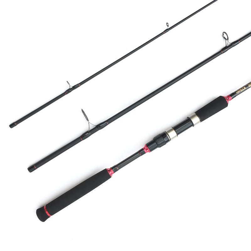 New 3 Sections Saltwater Fishing Tackle Carbon Spinning Casting Fishing Rod Hard Carbon Straight shank Fishing Rods Peche