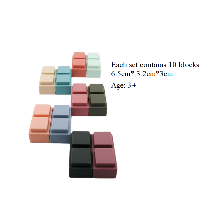 Hot Sale Baby Silicone Stacking Toy Baby Soft Building Blocks Puzzle Stackable Toy