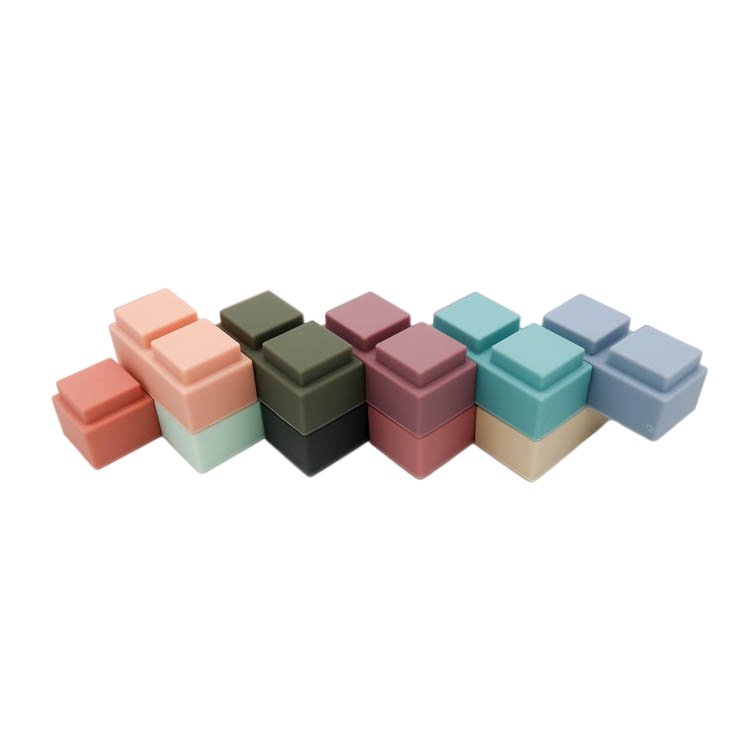 Hot Sale Baby Silicone Stacking Toy Baby Soft Building Blocks Puzzle Stackable Toy