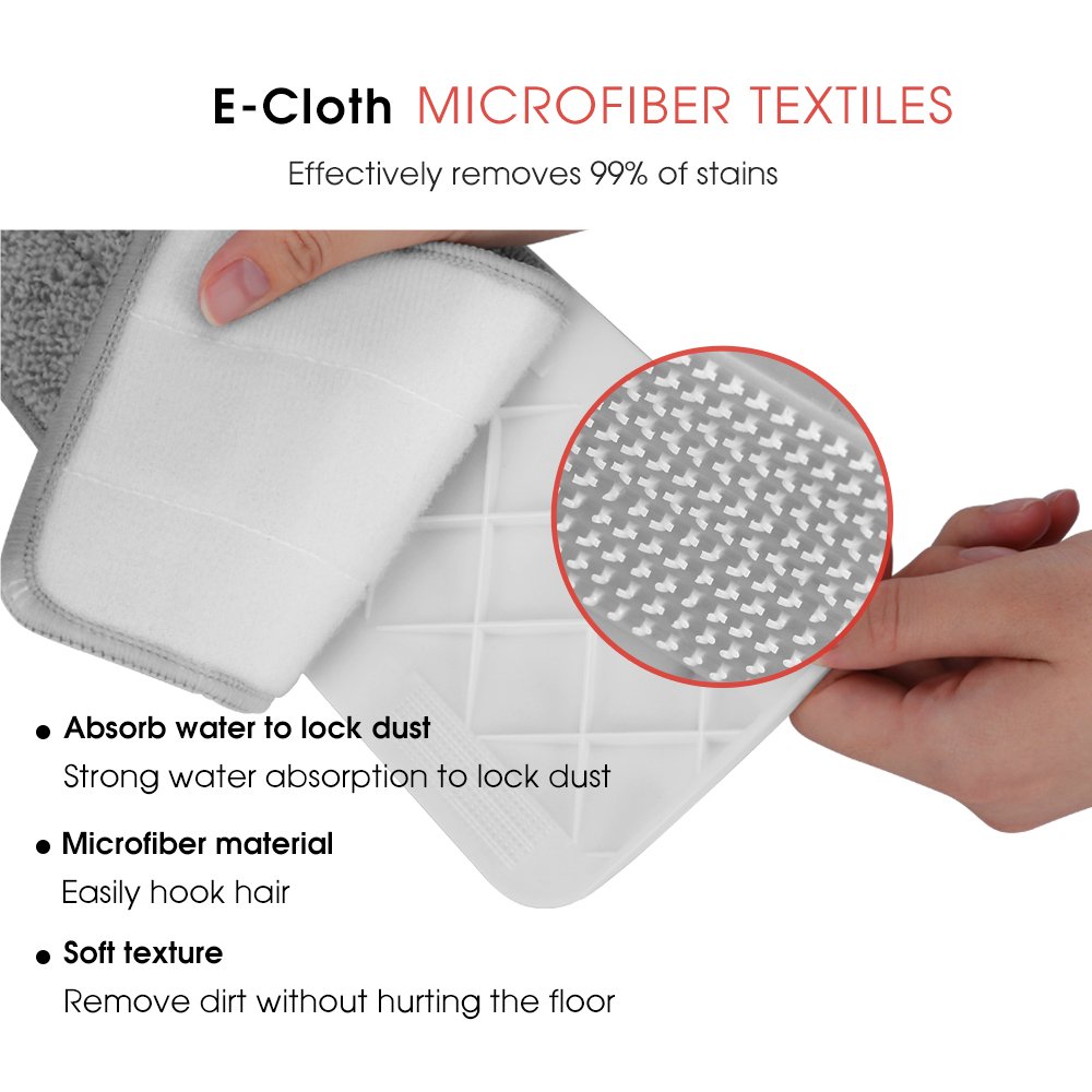 Masthome White Easy Cleaning 3 Section Stainless Steel Handle Microfiber Magic Flat Water Spray Mop