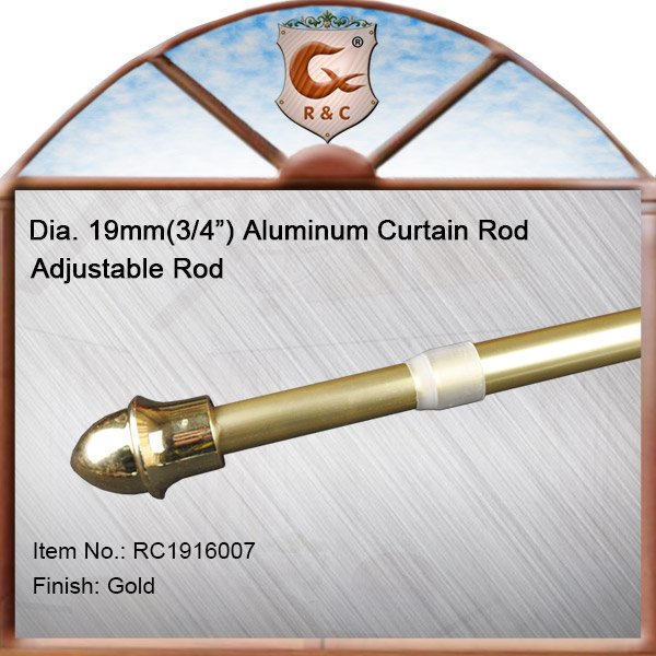 manufacturer modern style brass curtain poles aluminum extendable curtain rods for windows