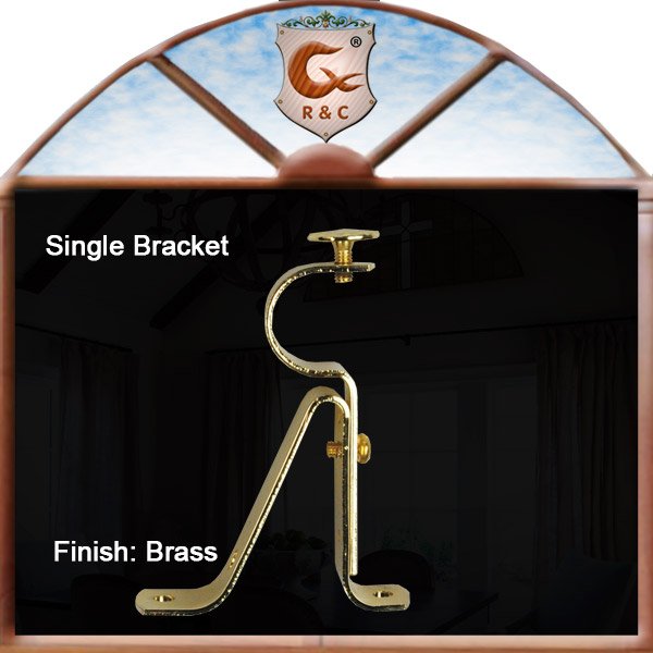 manufacturer modern style brass curtain poles aluminum extendable curtain rods for windows
