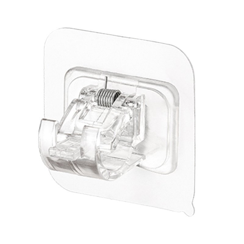 Curtain Accessories ABS Plastic No Drill Curtain Rod Brackets Face Wall Crossbar Hook Self Adhesive Curtain Rod Holders