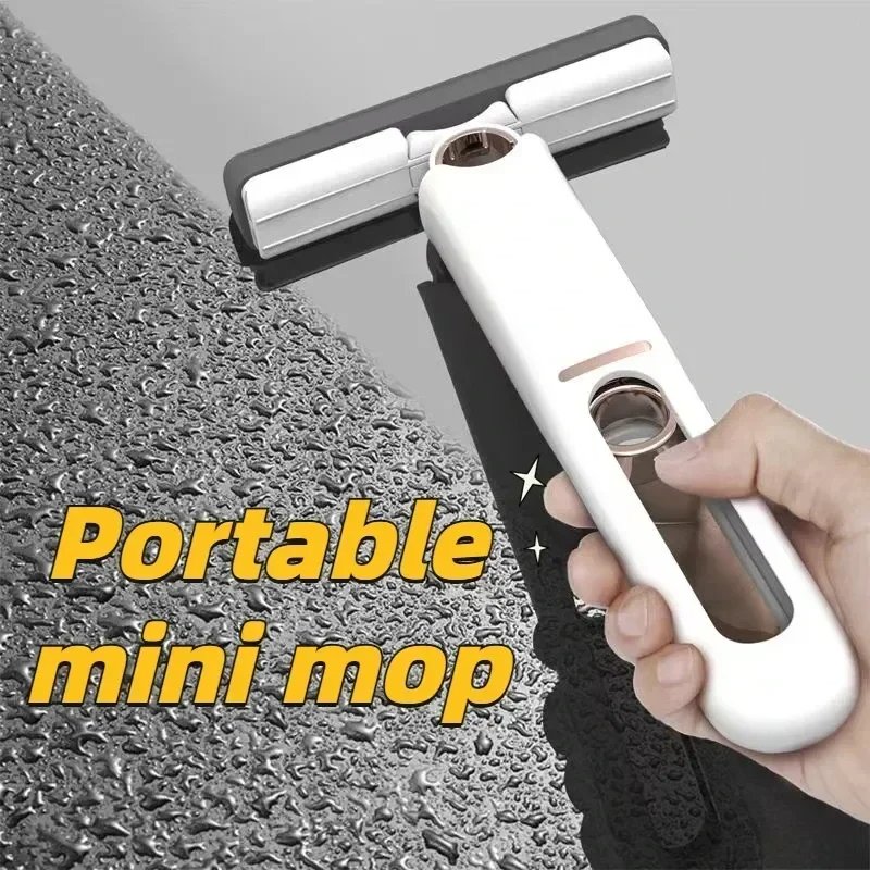 Mini Squeeze Mop Home Kitchen Car Cleaning Mop Desk Cleaner Glass Sponge Cleaning Mop Household Cleaning Tools
