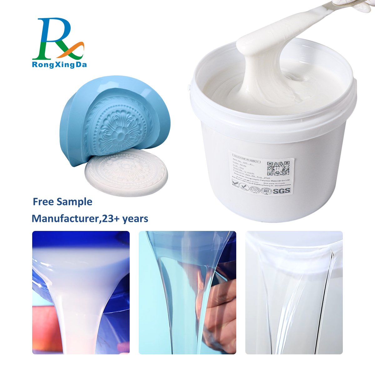 Silicone rubber sheet manufacturer custom rubber mold stone molding silicon rubber raw material form silikon
