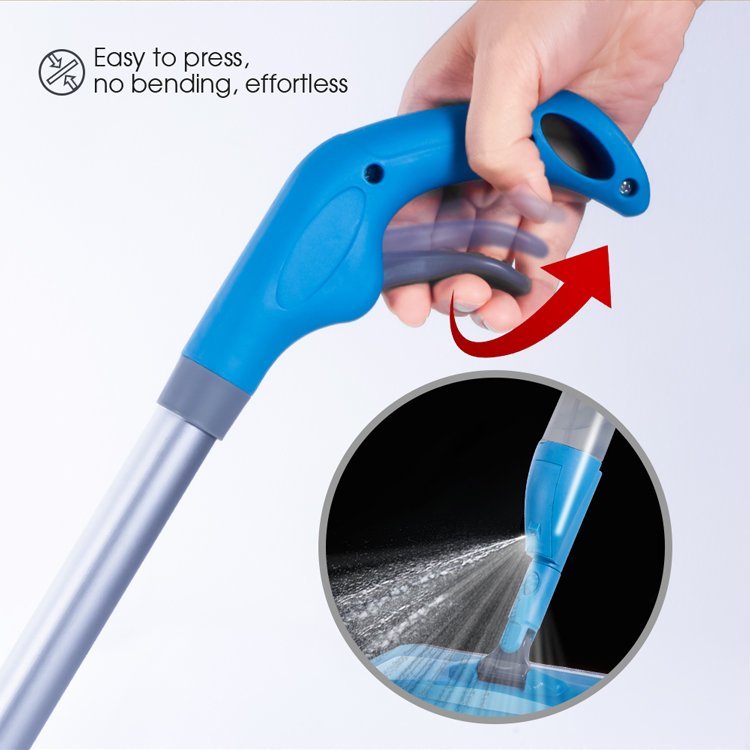 Masthome 2 in 1 Multipurpose Pole with Microfiber Spray Floor Mop And Window cleaning Squeegee