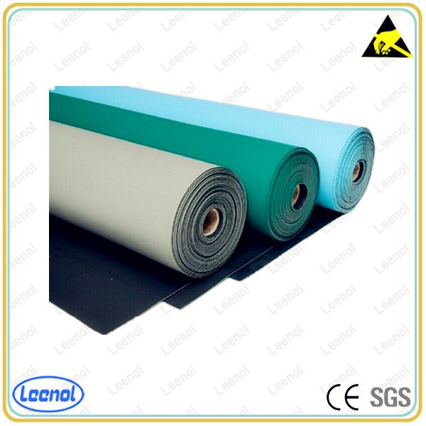 Leenol Factory Custom 2mm 3mm Table Rubber ESD Table mat Roll Floor Antistatic Anti-Static ESD Rubber Mat