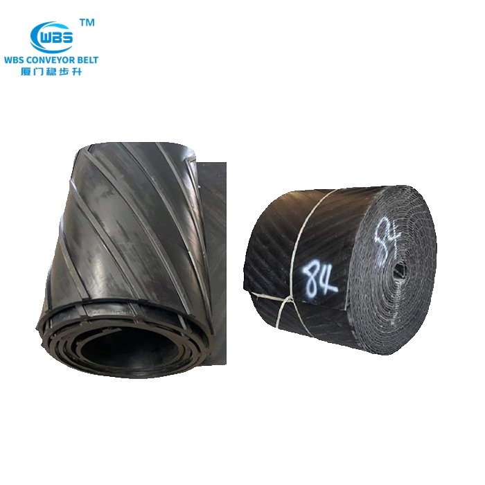 Low MOQ Chinese Supplier EP1200/5 Profiled Chevron Rubber Conveyor Belt For Bulk Material Storage