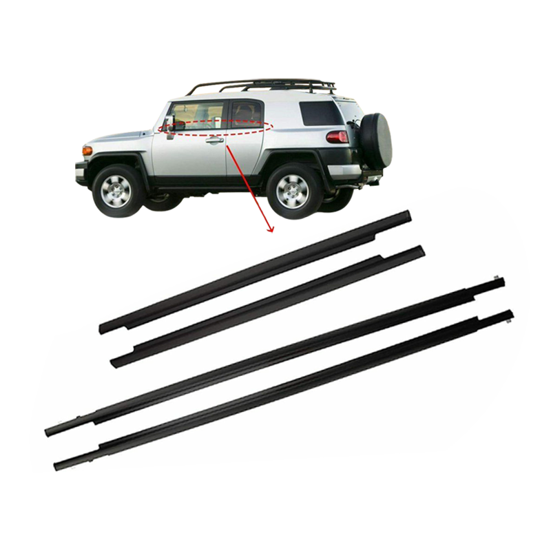 Car Auto Door Window Outer Belt Rubber Weatherstrip Weather Strip Belt Molding For Toyota FJ Cruiser 2007 2008-2012 2013 2014