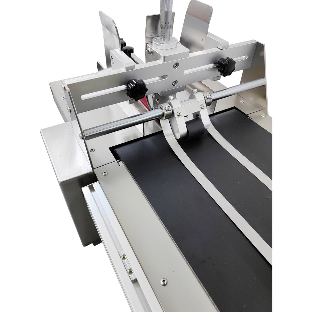INCODE Mini Automatic Feeder Electric Metal 25cm Roll Cutter Paging Rubber Belt Conveyor Packaging Electric Metal Roll Machine