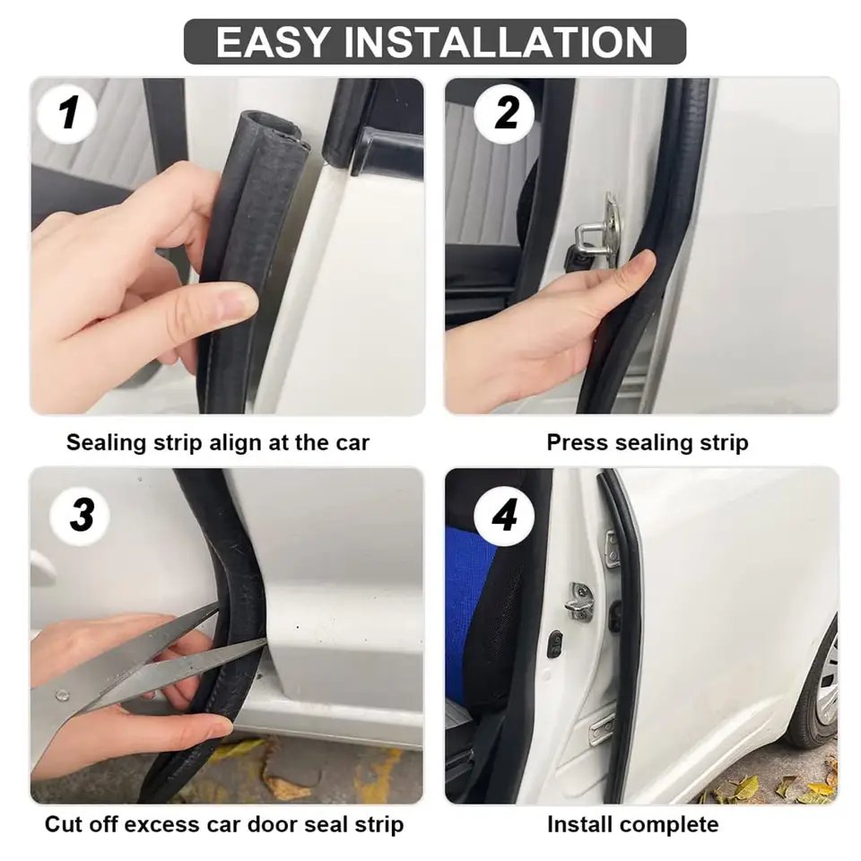 Car Door Rubber Seal Strip Automotive Weather Stripping for Boats, Automobile, RVs, Trucks, and Home Applications