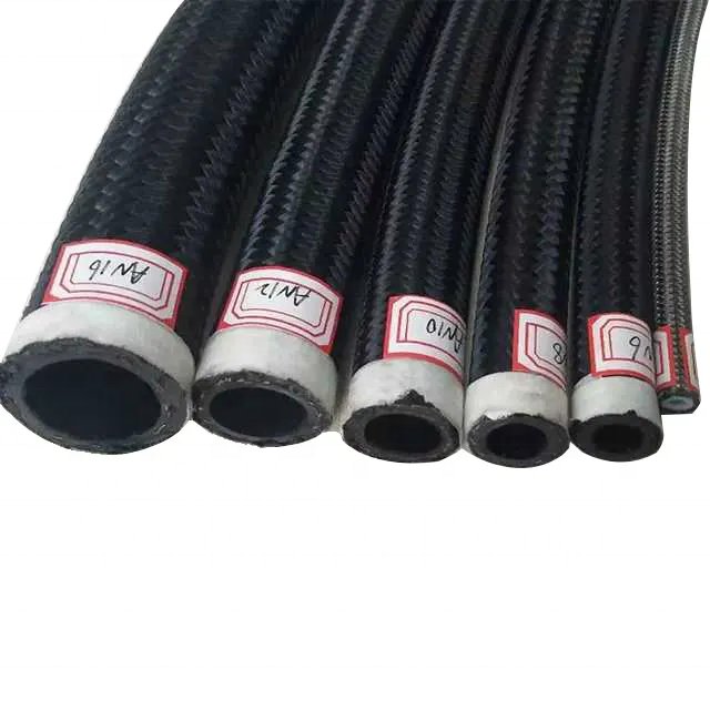 Racing Automotive an4 an6 an8 an10 an12 an16 an20 Nylon Stainless Steel Braided e85 Oil Cooler Fuel Line Rubber Hose