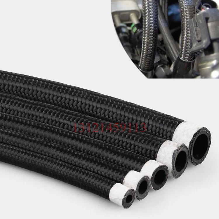 Racing Automotive an4 an6 an8 an10 an12 an16 an20 Nylon Stainless Steel Braided e85 Oil Cooler Fuel Line Rubber Hose