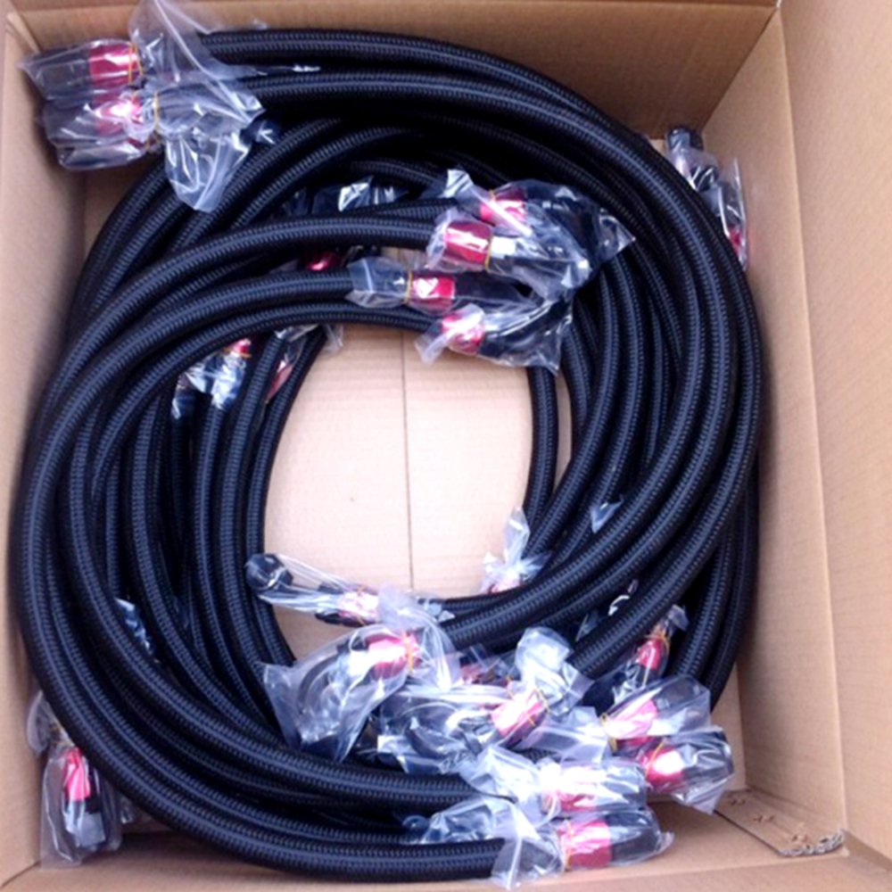 Racing Automotive an4 an6 an8 an10 an12 an16 an20 Nylon Stainless Steel Braided e85 Oil Cooler Fuel Line Rubber Hose