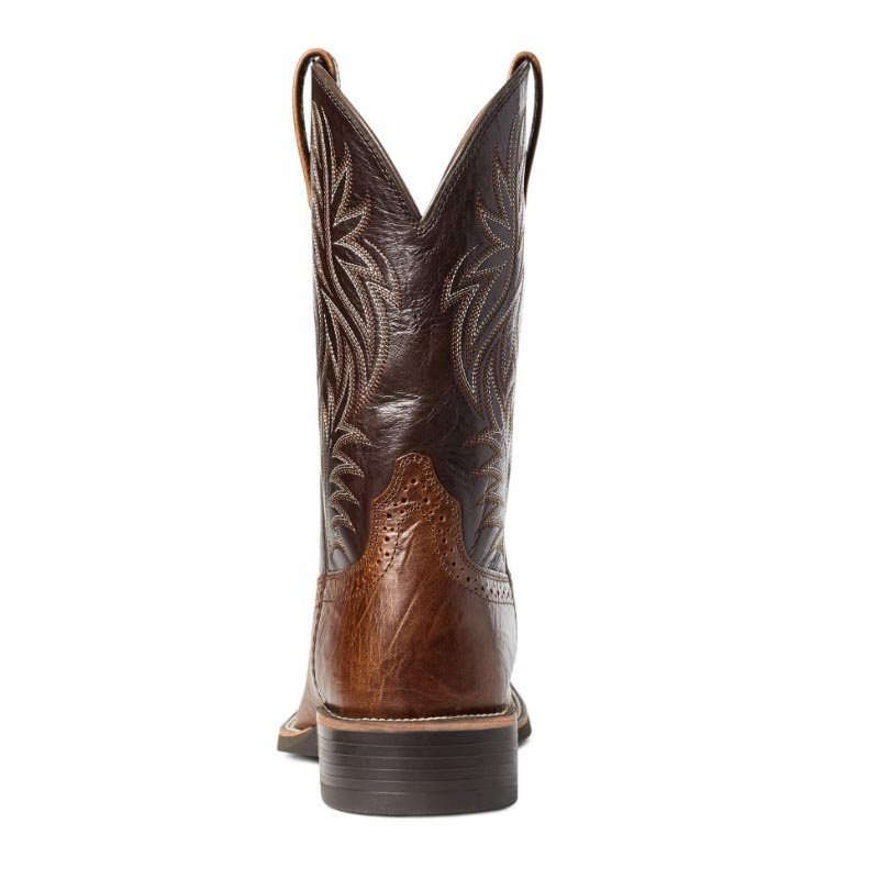 dropshipping 2023 Personality Leather Lined Boots Men' s big Size Western Cowboy Boots Embroidered Men' s riding Boots man