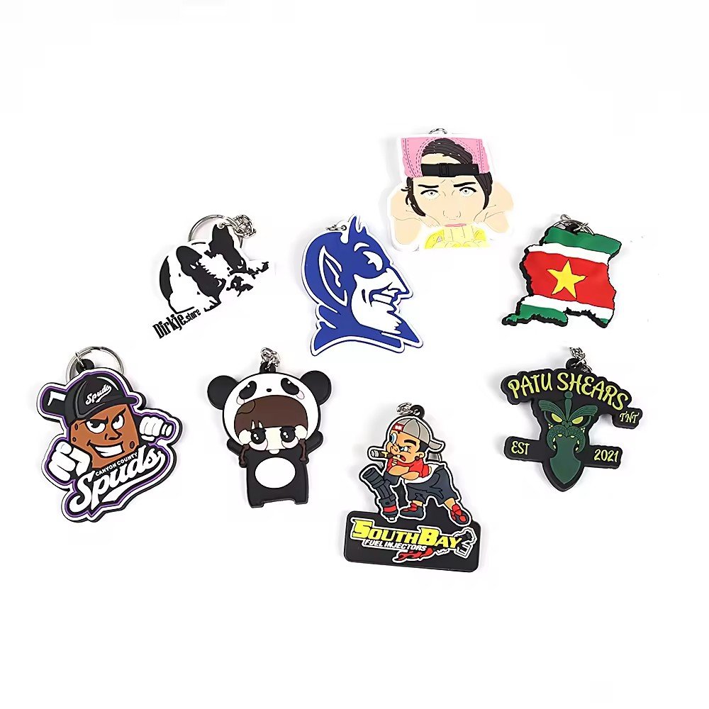 3D Customized Rubber Keychain moules silicone Silicone Keychains Personalized Key Chain