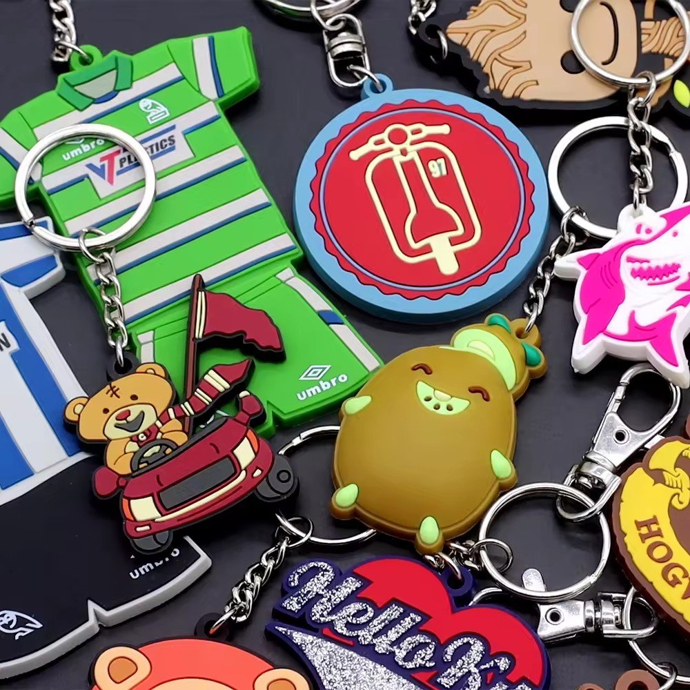 3D Customized Rubber Keychain moules silicone Silicone Keychains Personalized Key Chain