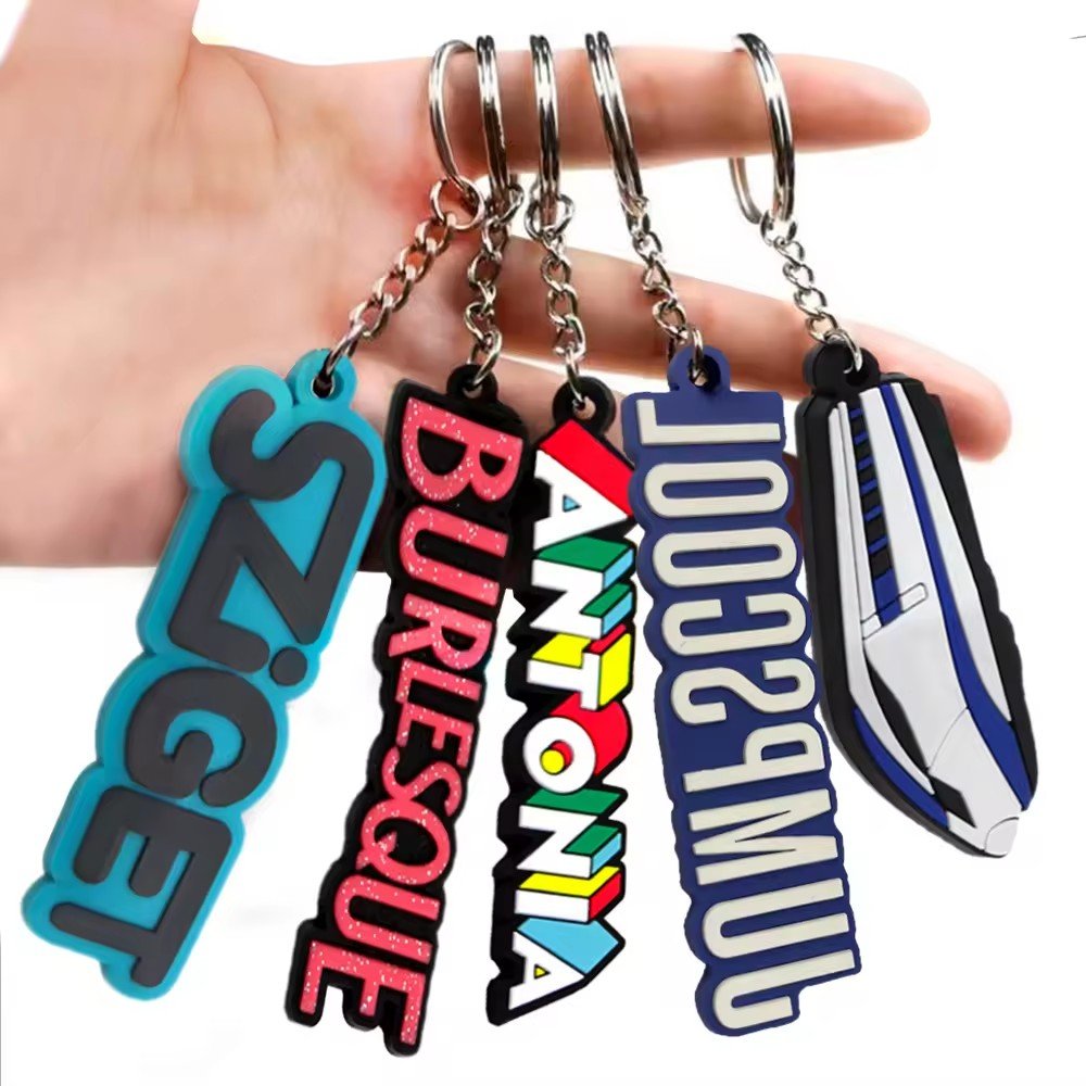 3D Customized Rubber Keychain moules silicone Silicone Keychains Personalized Key Chain