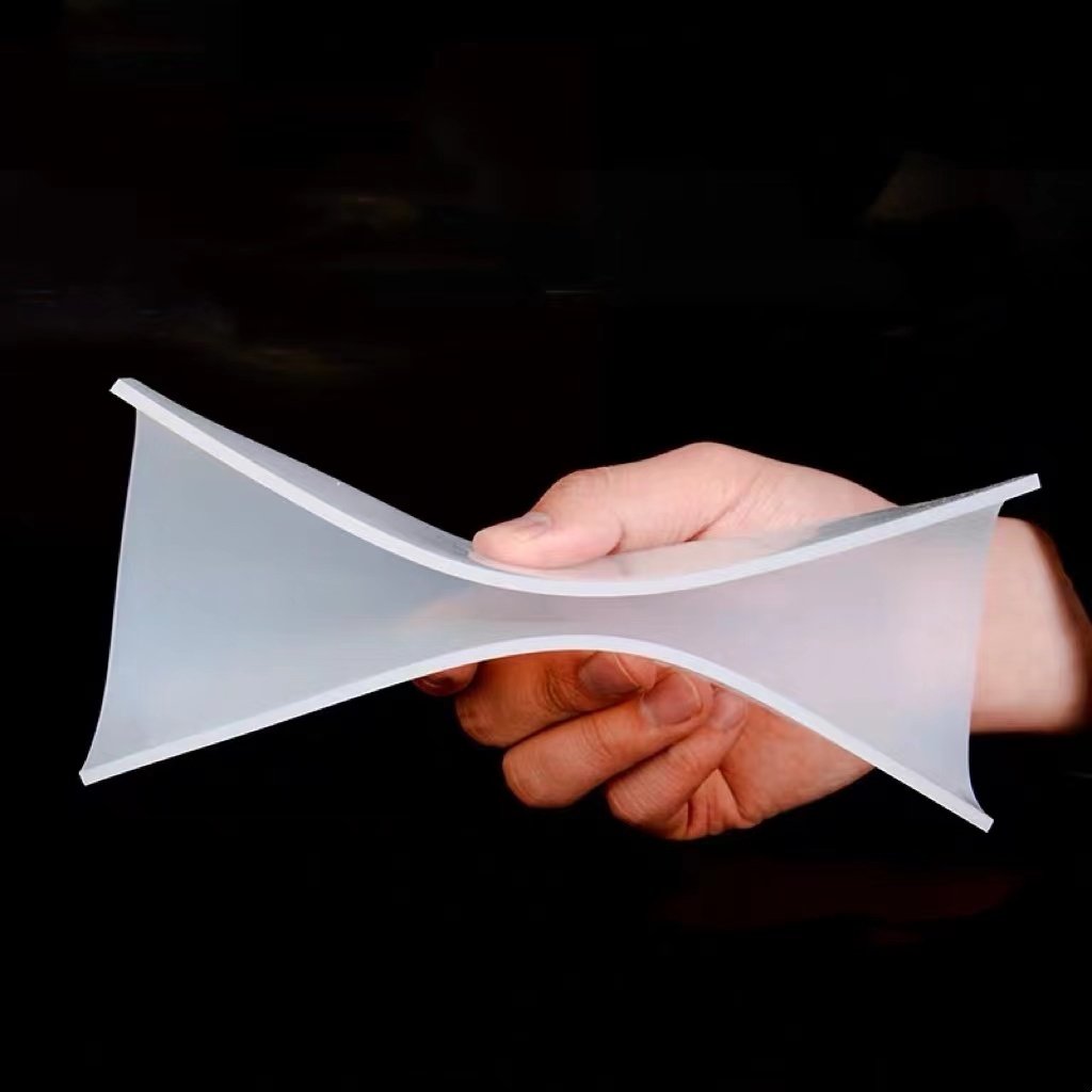 0.5mm-4mm soft touch transparent high tear heat resistant silicone rubber sheet foam rubber sheet