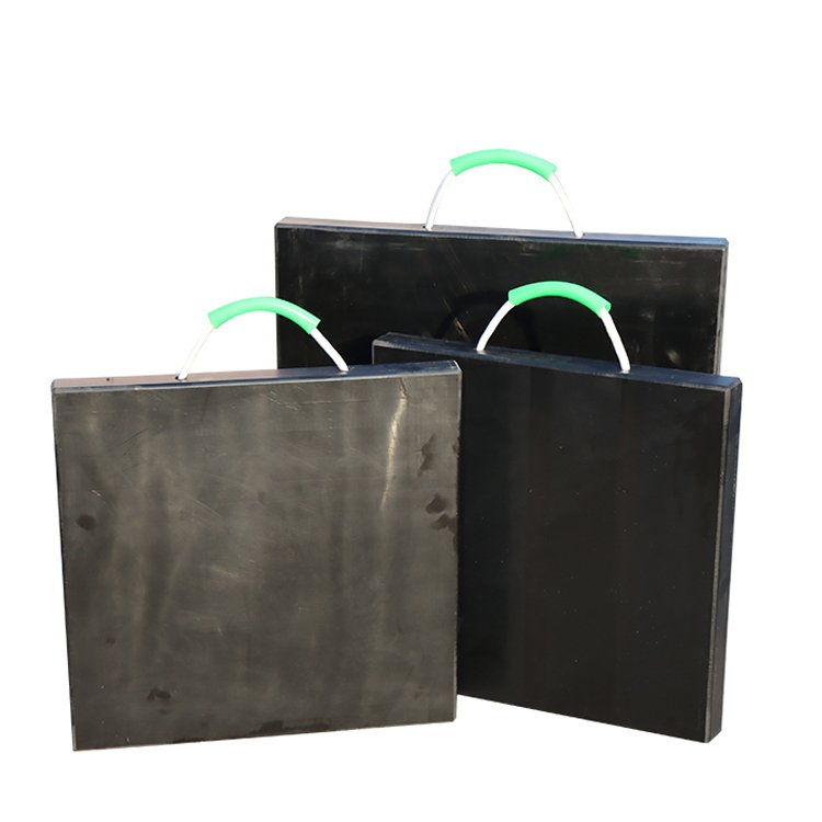 Impact strength uhmwpe sheet for crane mat mobile outrigger pad crane support pad trailer stabilizer pad