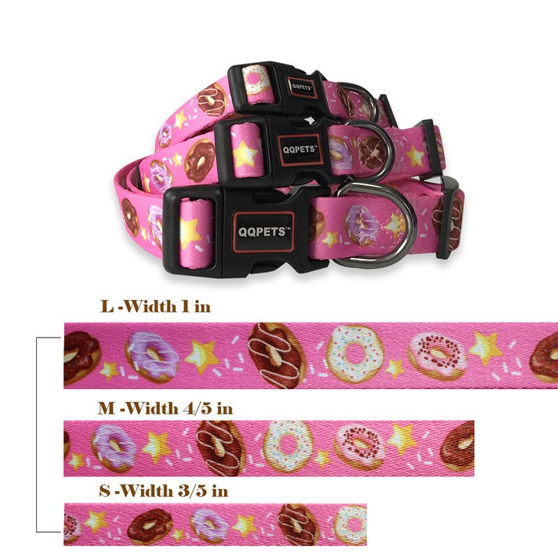 Sublimation print patterns dog collar set fashion animal pink flower soft custom pet dog cat collars & leashes & harnesses set