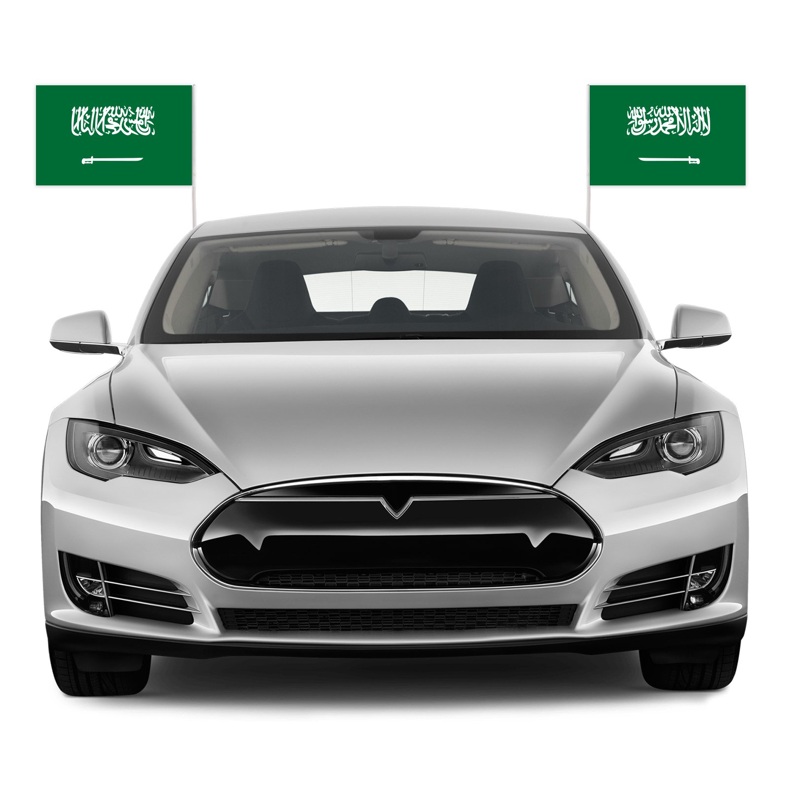 Custom-sized Promotional Netherlands Saudi Arabia Car Flag 12 x 18 Personalized Polyester Car Window Flag with Plastic Rod