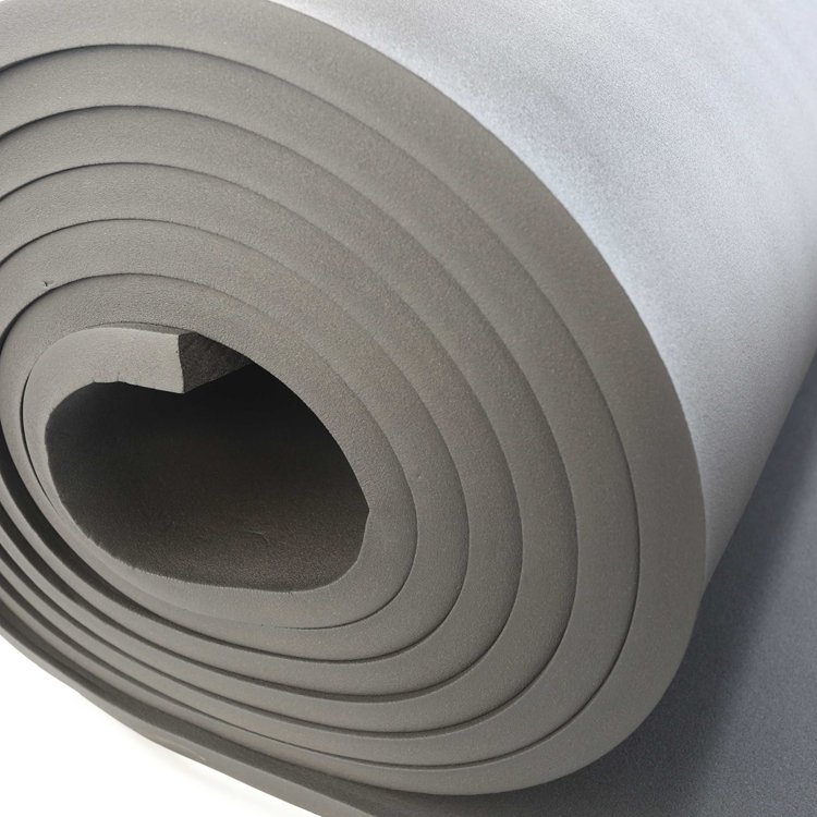 Hydraulic rubber foam high insulation shrinkable tubing 1 2 inch thick acoustic black rubber foam sheet for air duct insulation