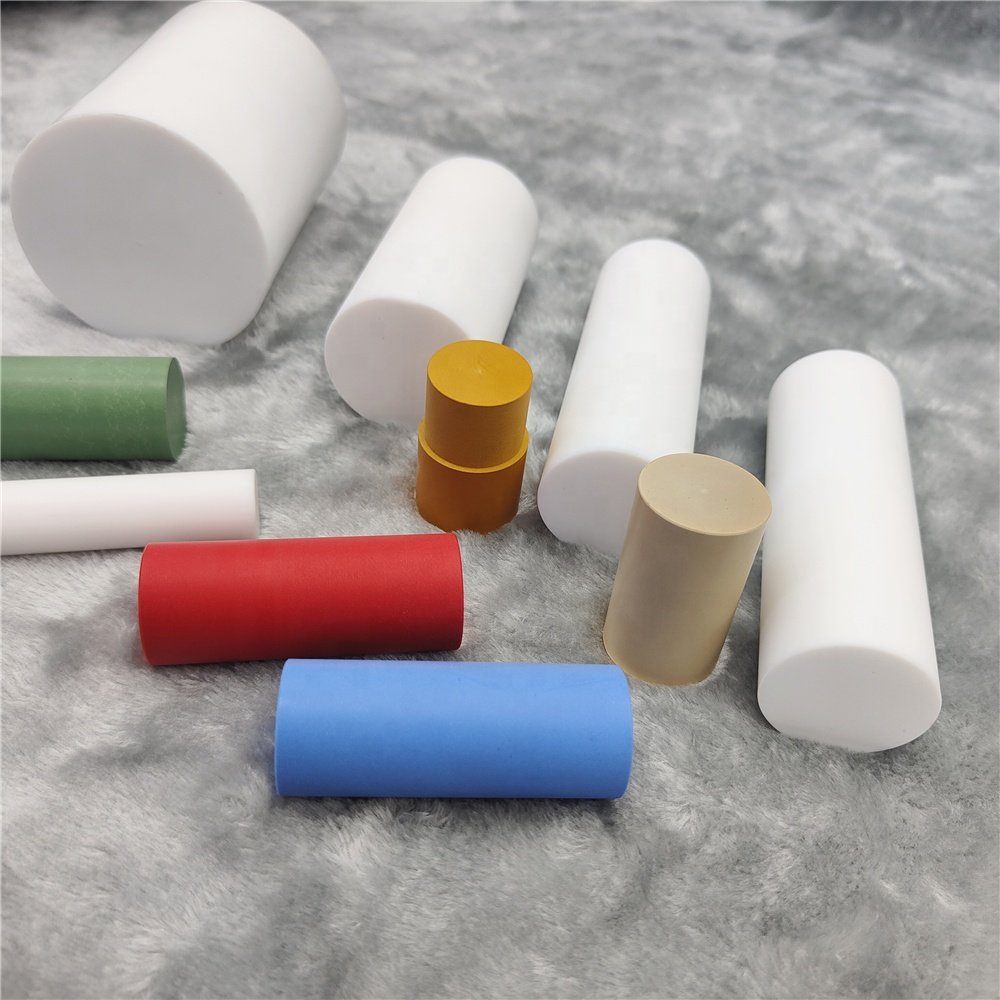 Fiber glass bronze filled PTFE rod Polymer engineering plastic bar