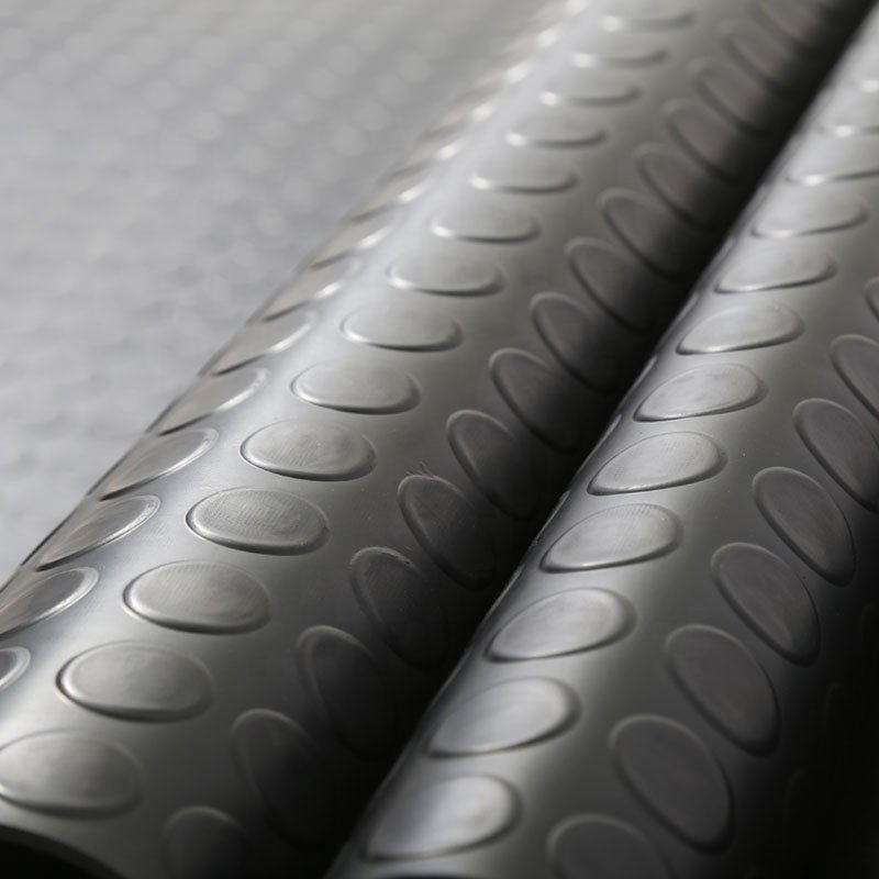 Anti Fatigue Non-slip Waterproof Low Odor Round Stud Button Rubber Flooring Sheet
