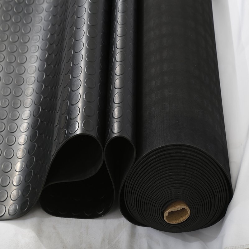 Anti Fatigue Non-slip Waterproof Low Odor Round Stud Button Rubber Flooring Sheet