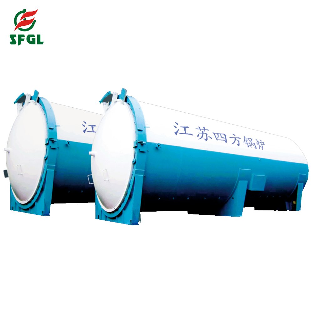 Autoclave for rubber, wood, gypsum, glass
