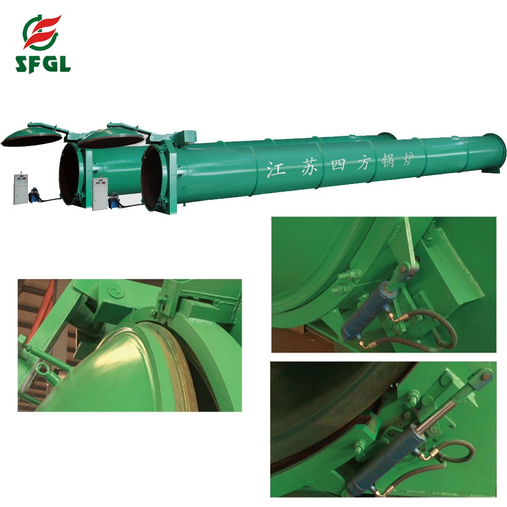 Autoclave for rubber, wood, gypsum, glass